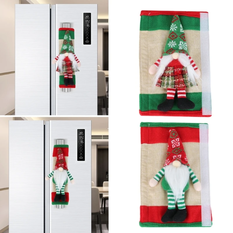 Многоцелевые праздничные дверные ручки холодильника 2 шт. милые рождественские