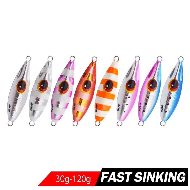 

Медленно тонущий джиг 30 г 40 г 60 г 80 г 100 г 120 г, искусственная светящаяся металлическая приманка, джиг, искусственная приманка для морской рыба...