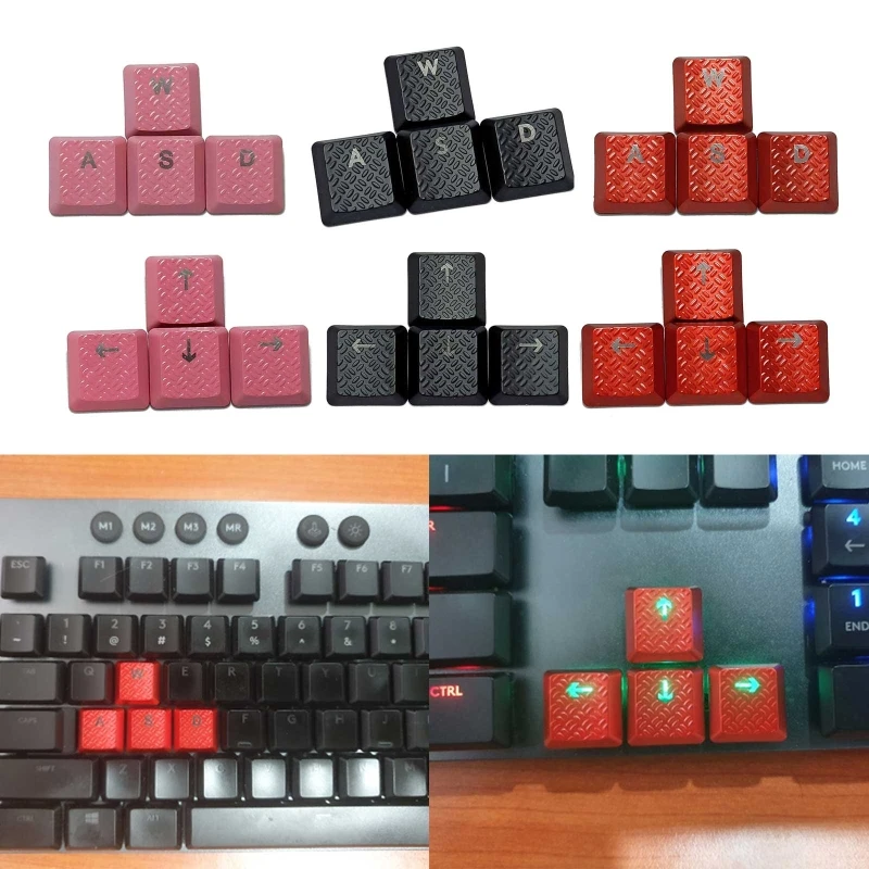 

DIY Custom Keyboard Keys 4pcs ABS Backlit GL Tactile Switch Keycap for w/ Texture Non-slip Cover for G913 G915 G813