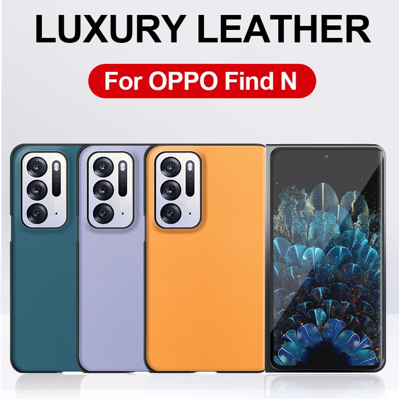

Чехол для OPPO Find N, Роскошный Кожаный противоударный чехол для телефона, чехол для Find N 5G, Ультратонкий защитный чехол