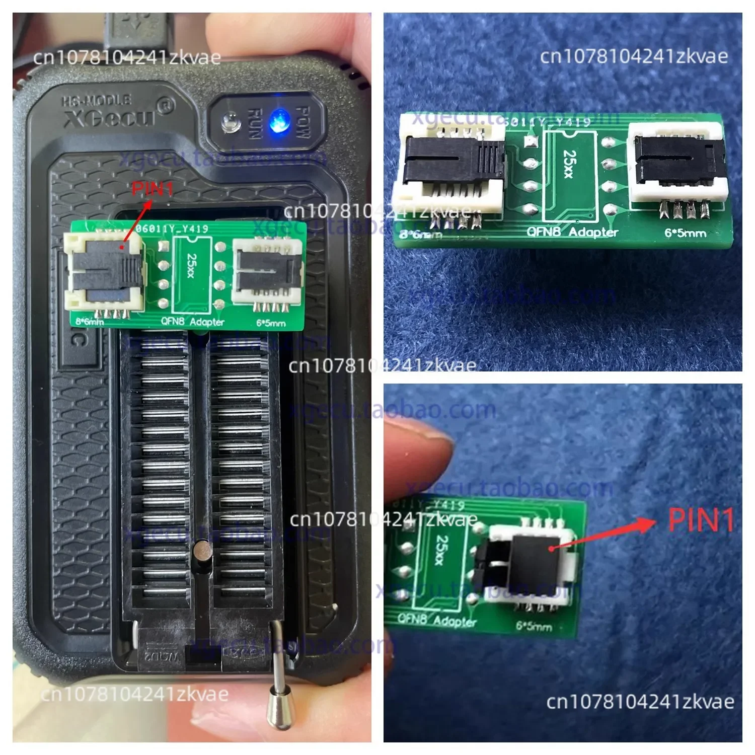 Оригинальный адаптер QFN8 WSON8 MLF8-DIP8 2 в 1 розетка для выжигания 6*5 и 8*6 чипов