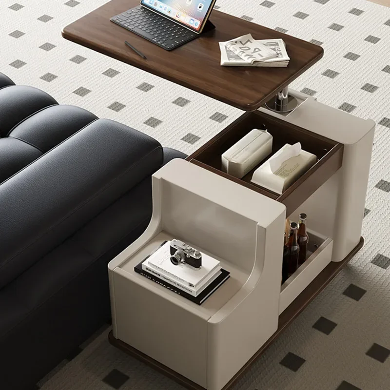 Передвижной чайный столик в минималистском стиле можно поднять диван приставной