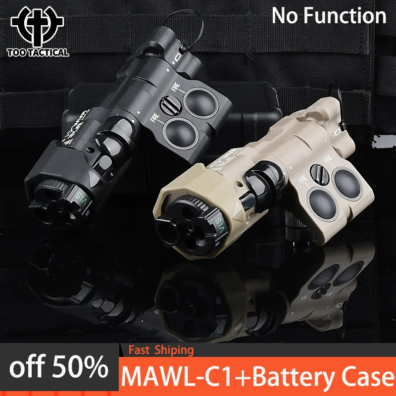 

Tactical MAWL-C1+Battery Case Airsoft MAWL Upgrade Modular Battery Box Nylon Hunting Aiming Device Military Outdoor Tool CR123