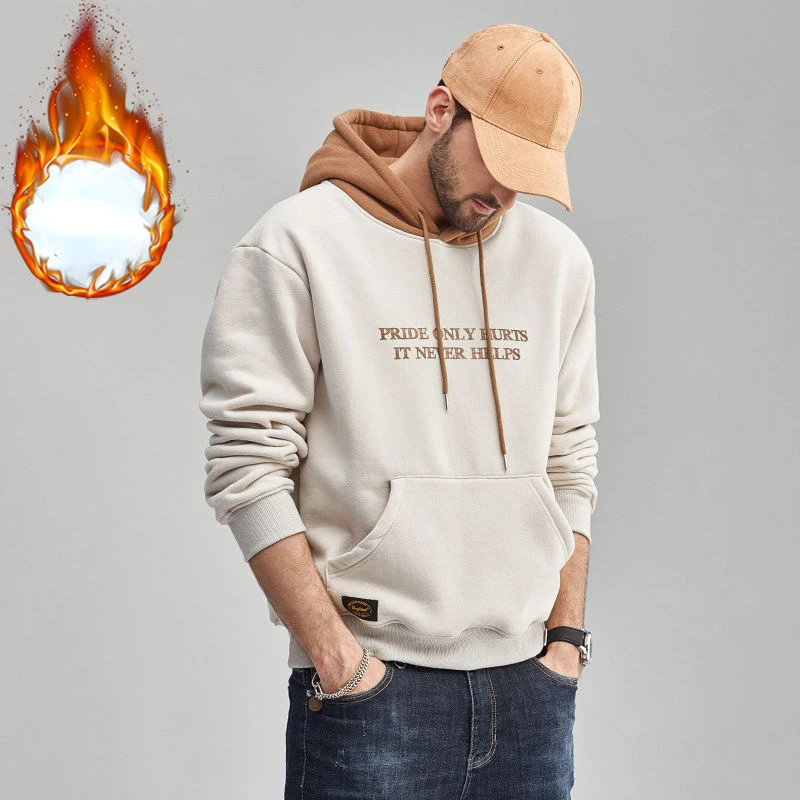 

Autumn Winter 2022 Thin and Thicken Sweater Men's New Hooded Fashion Spring Figure Printing Clothes Streetwear Loose Coat