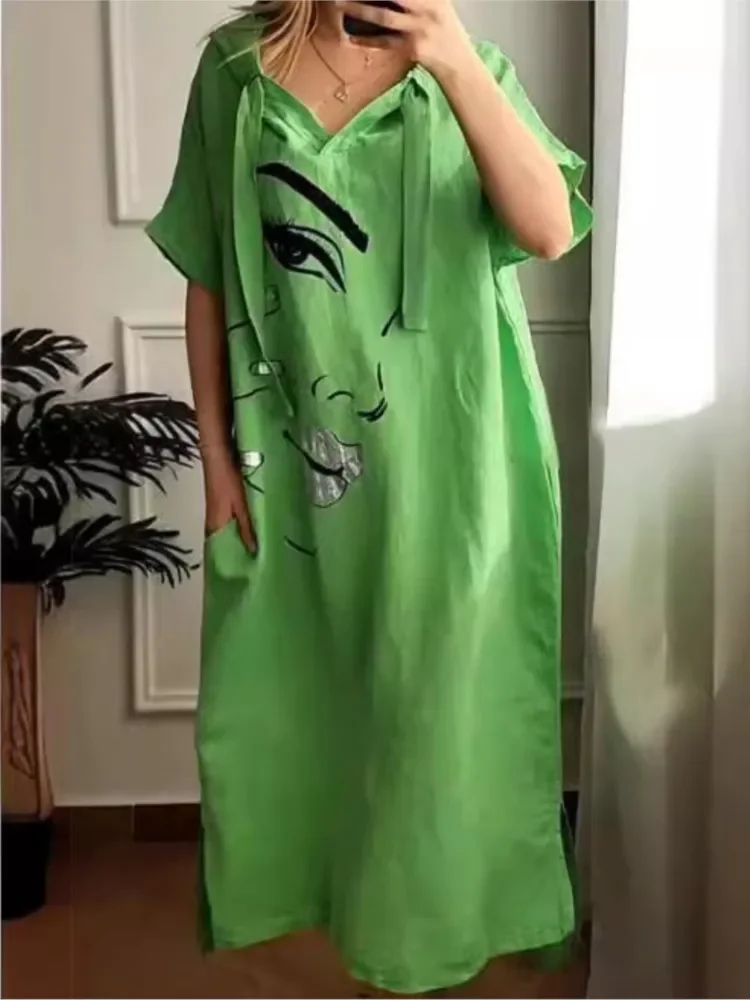 Повседневное свободное длинное платье с капюшоном женское модное большого