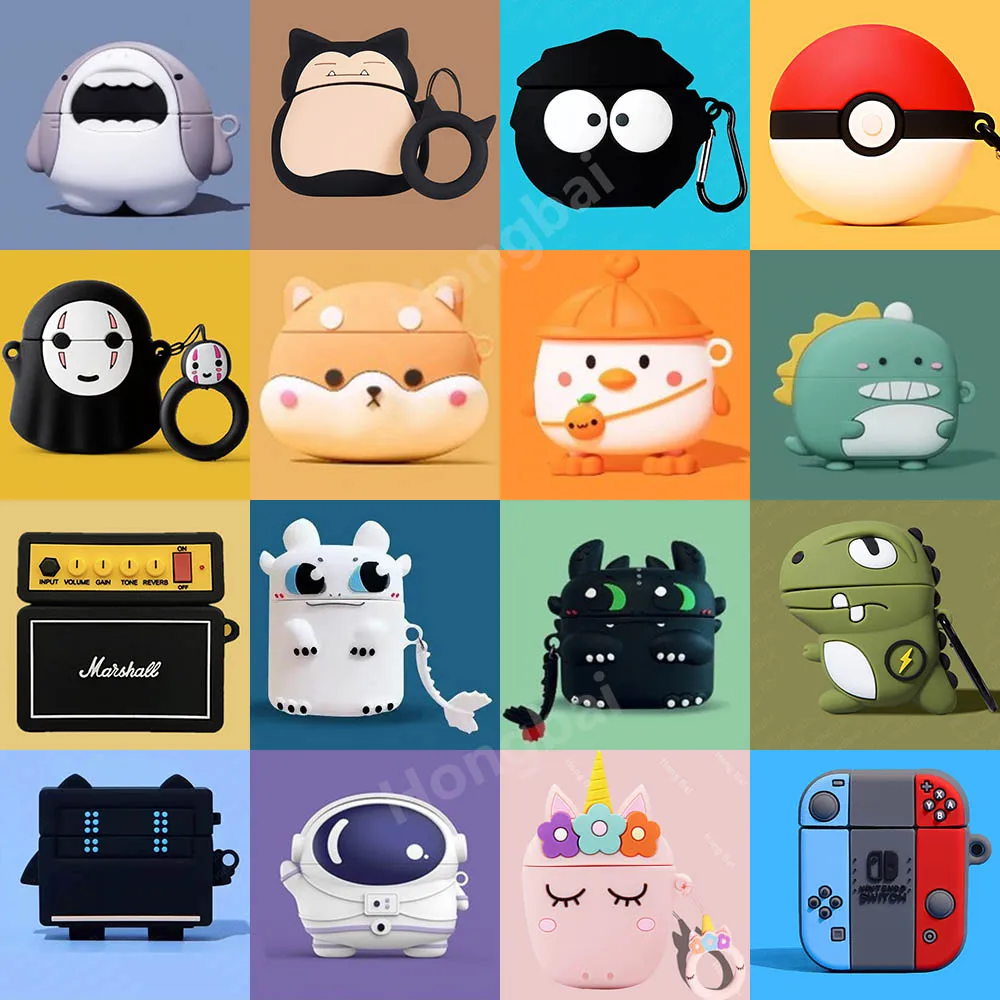 

Cute Cartoon Earphone Cover For Airpods 1 2 3 Pro 3D Cartoon Headphone Case For Apple Airpods Case Charging Box