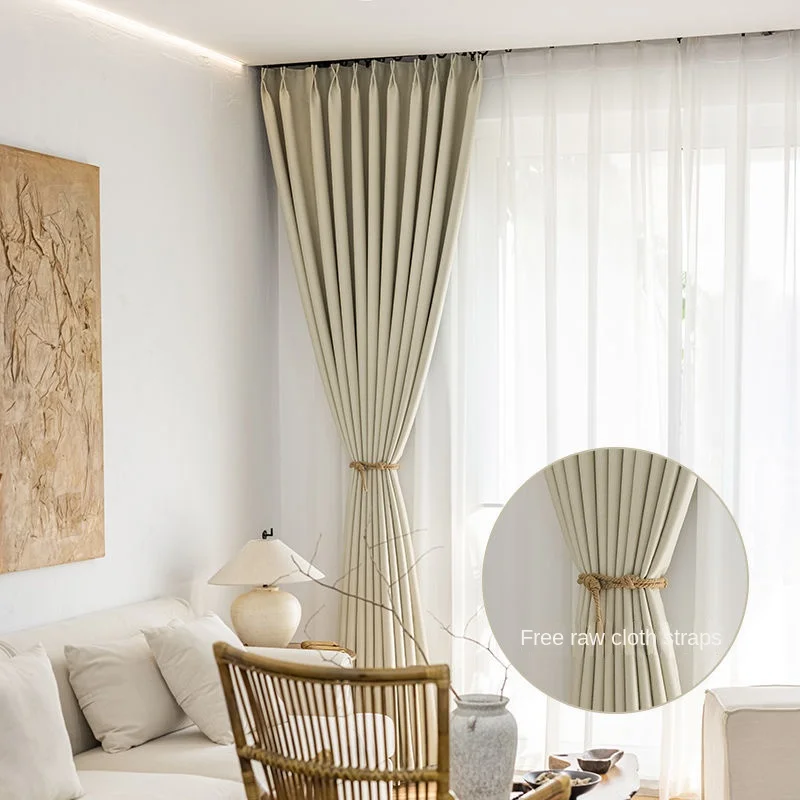 Nordic плотная шторка в спальню современные утолщенные занавески с крючком для