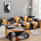 Эластичный чехол на диван, чехол на 1234 места, геометрический L-образный угловой диван, чехол для гостиной, дивана, кресла, чехлы