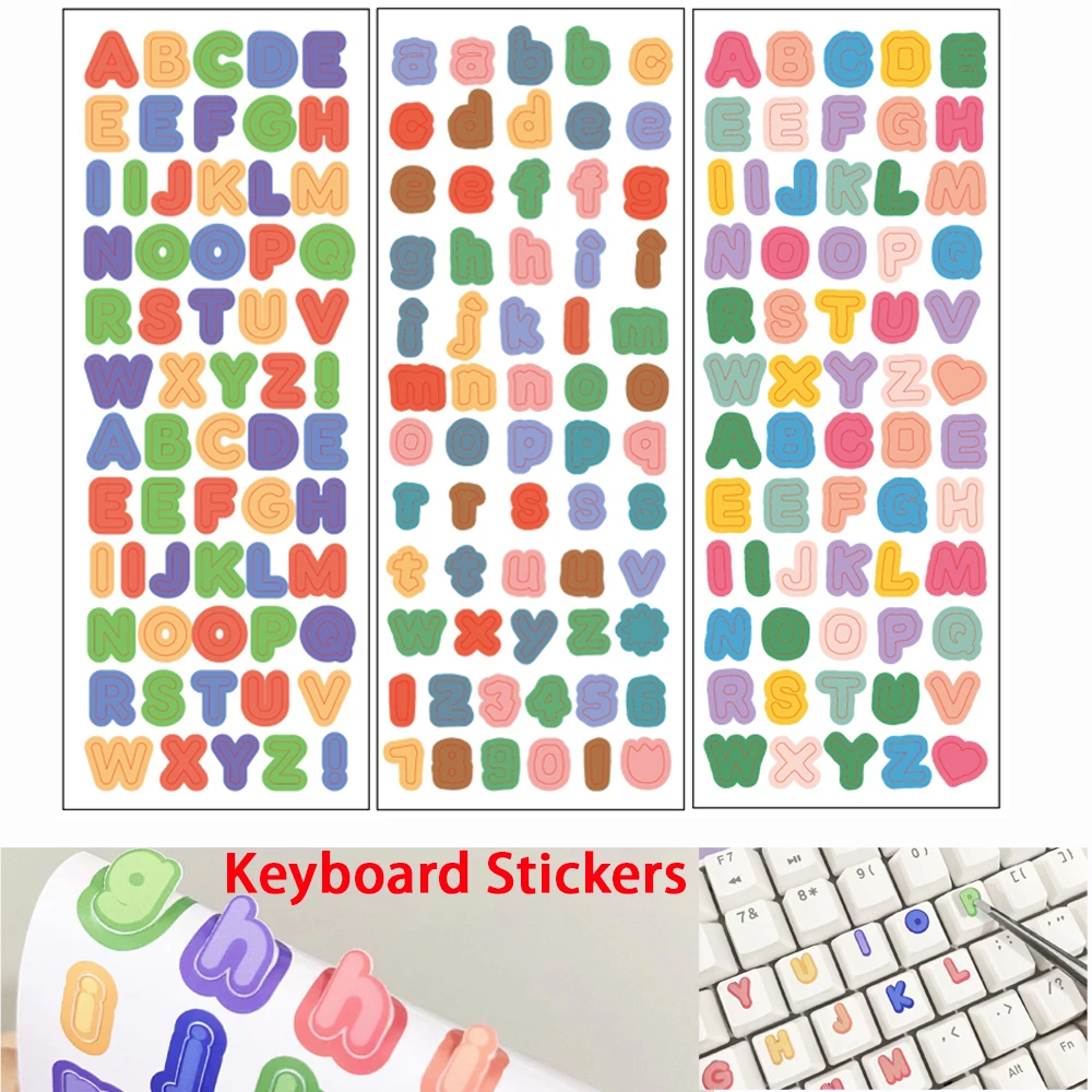 

Keyboard Skin Stickers Mechanical Keyboard Tearable Button Film Cartoon English Keyboard Stickers Replacement English Sticker