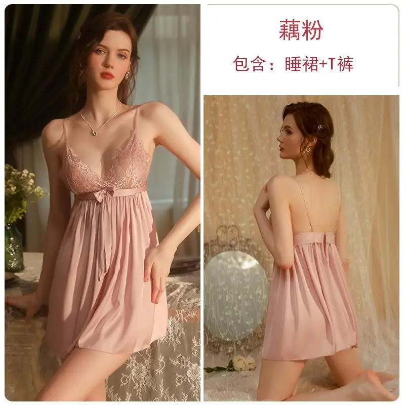 

Elegant Night Gowns For Women Female Pajama Dress Short Skirt Sleep Wear Womensexy Nightdress Sexy Drees Womens Sleepwear Summe