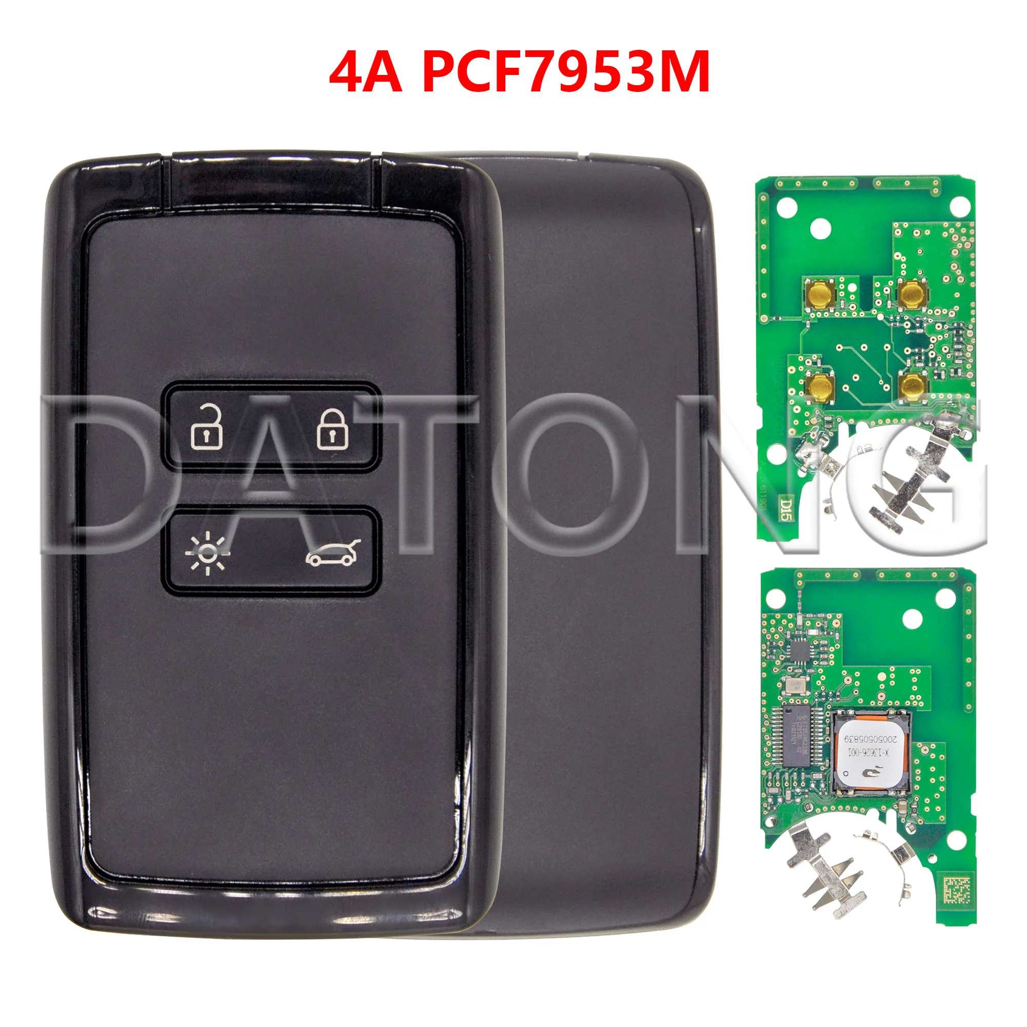 

Datong World KR5IK4CH-01 4A PCF7953M/NCF29AxMChip 433 МГц бесконтактный автомобильный дистанционный ключ для Megane4 Talisman Espace Kadjar Koleos Zoe2