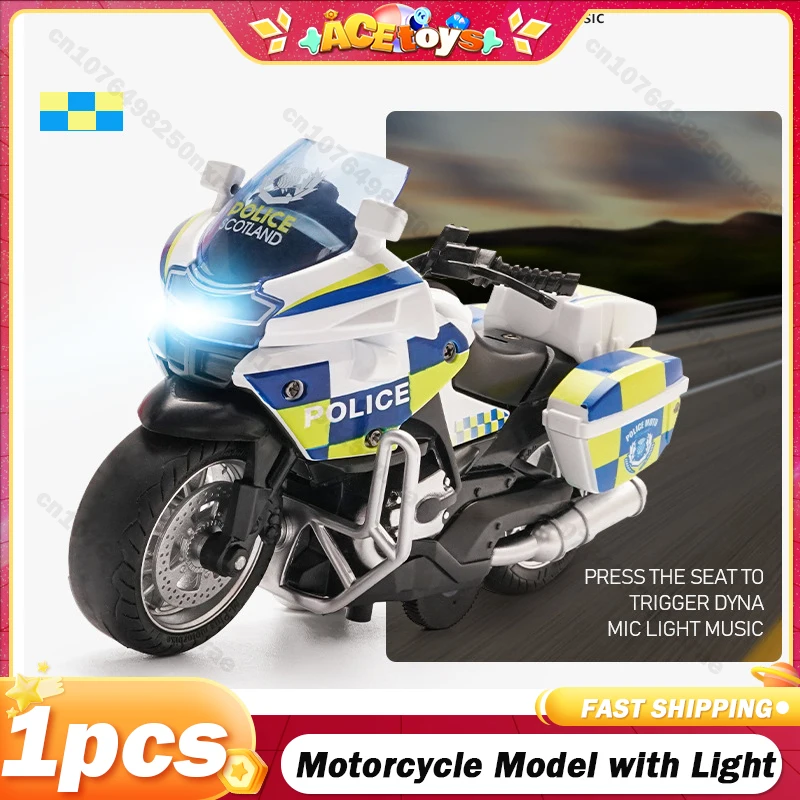

1PC Motorcycle Model Toy Car Montessori Toy Kids Children Alloy Pull Back Cool Model Toys Gifts for Boys with light music