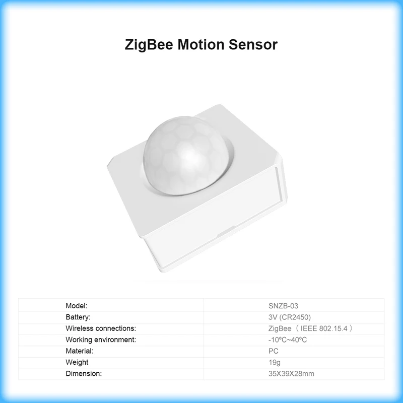 Датчик движения SONOFF ZigBee SNZB 03 с датчиком присутствия человека |