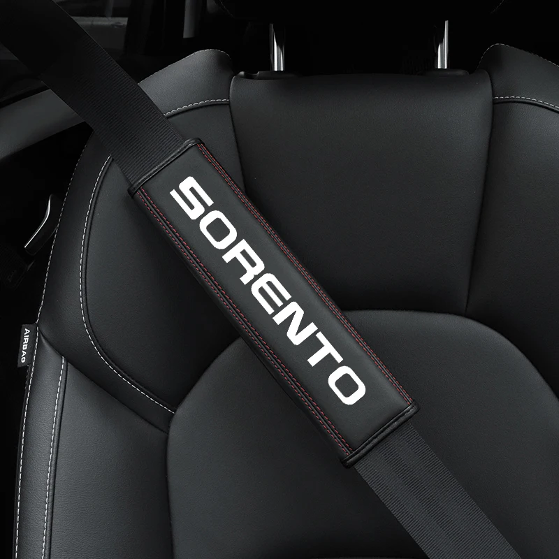 

For kia sorento 2011 1pc Cowhide Car Interior Seat Belt Protector Cover For kia sorento 2011 car Auto AcceS car Auto Accessories