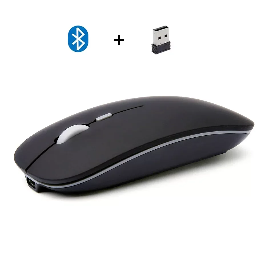 

Dual Mode Bluetooth 5.0 Wireless Slim Mouse Gaming Pc Mini Laptop Usb Computer Accessories Desktop