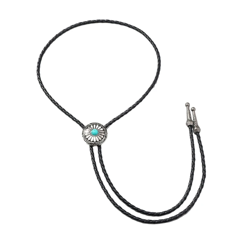 

MXMB Western Bolo Tie Vintage Bolo Tie Turquoise Bolo Tie men Cowboy Necktieor