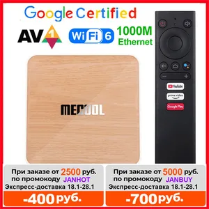 Приставка Смарт-ТВ Mecool KM6 Deluxe A TV Amlogic S905X4 Android 10 4 Гб ОЗУ 64 Гб ПЗУ 2,4G WiFi 4K Android 10 ТВ-приставка 2 Гб 16 Гб