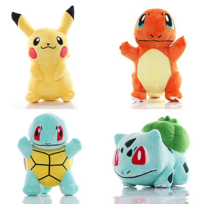 

New Style Pikachu Plush Doll Pokemon Peluche Pikachu Stuffed Toy Mewtwo Charmander Squirtle Bulbasaur Eevee Xmas Gift For Kids