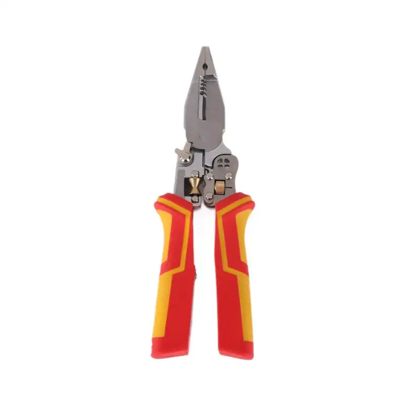 Плоскогубцы для электрика 8-в-1, многофункциональные универсальные плоскогубцы для зачистки проводов, нескользящие плоскогубцы для измерения электричества