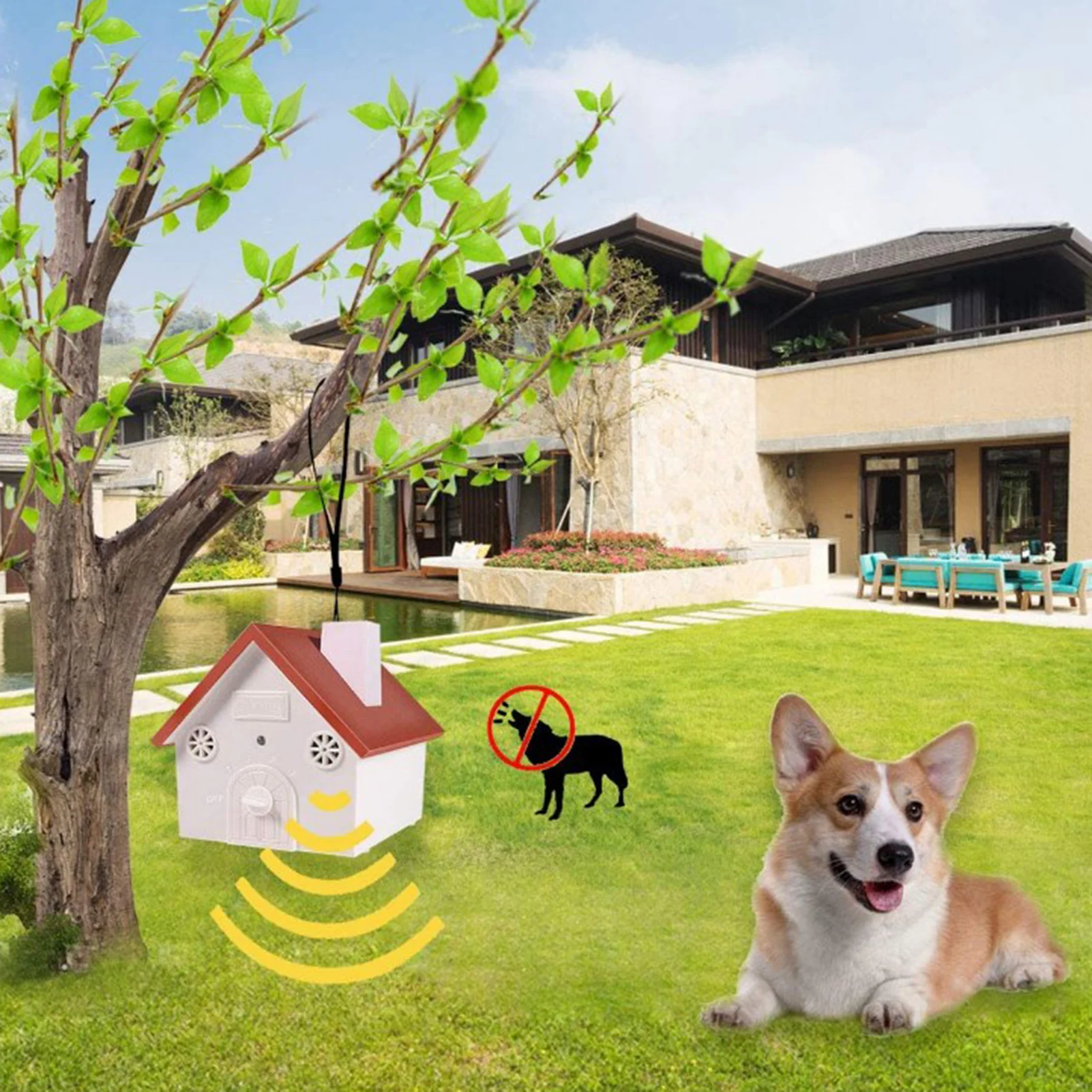 

Сверхзвуковое сдерживающее устройство для лая, уличное сверхзвуковое устройство для контроля лая, Погодостойкая автоматическая активация...