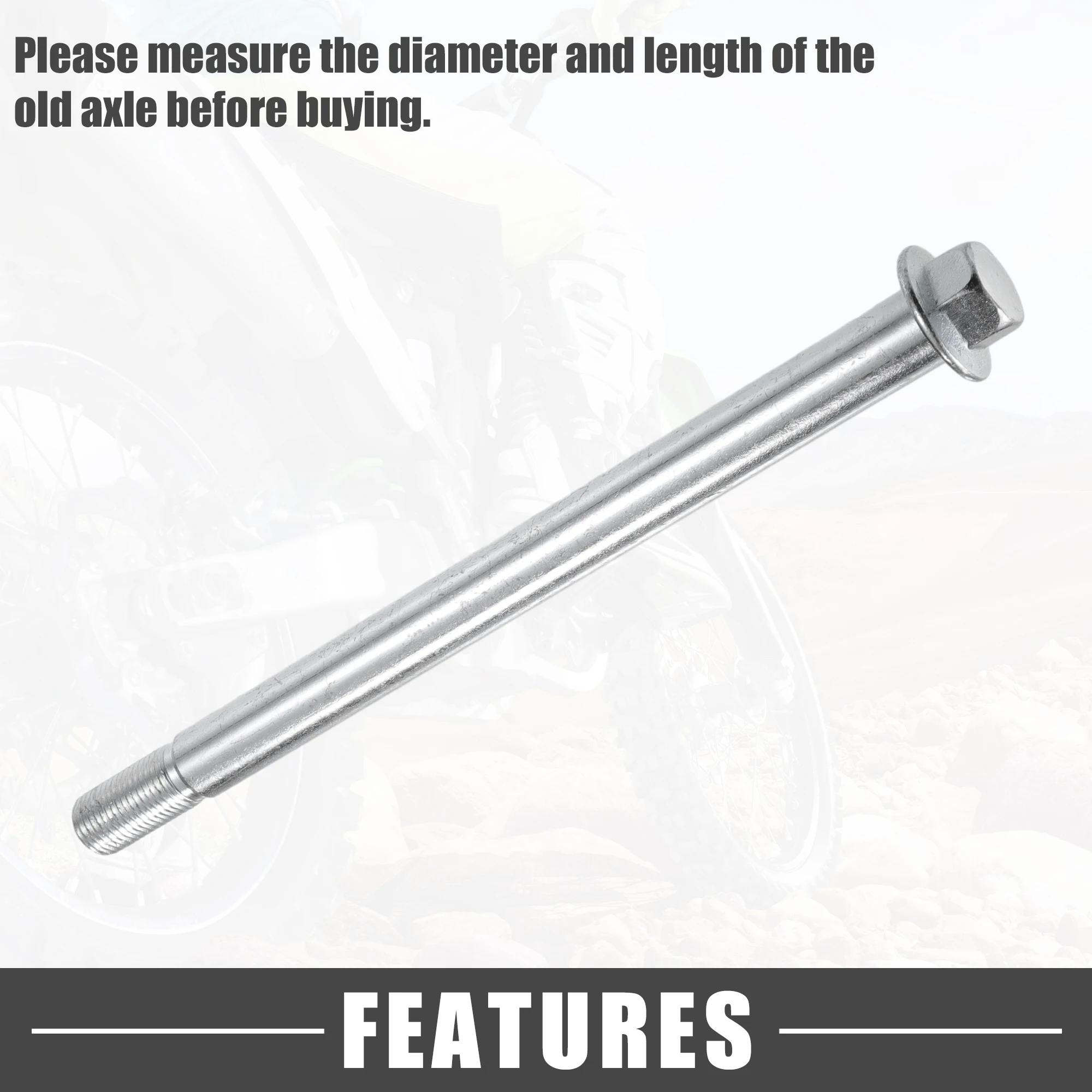 X Autohaux 1 комплект Передняя Задняя ось ATV с втулкой и винтовым болтом M14 205 мм 210 215 220