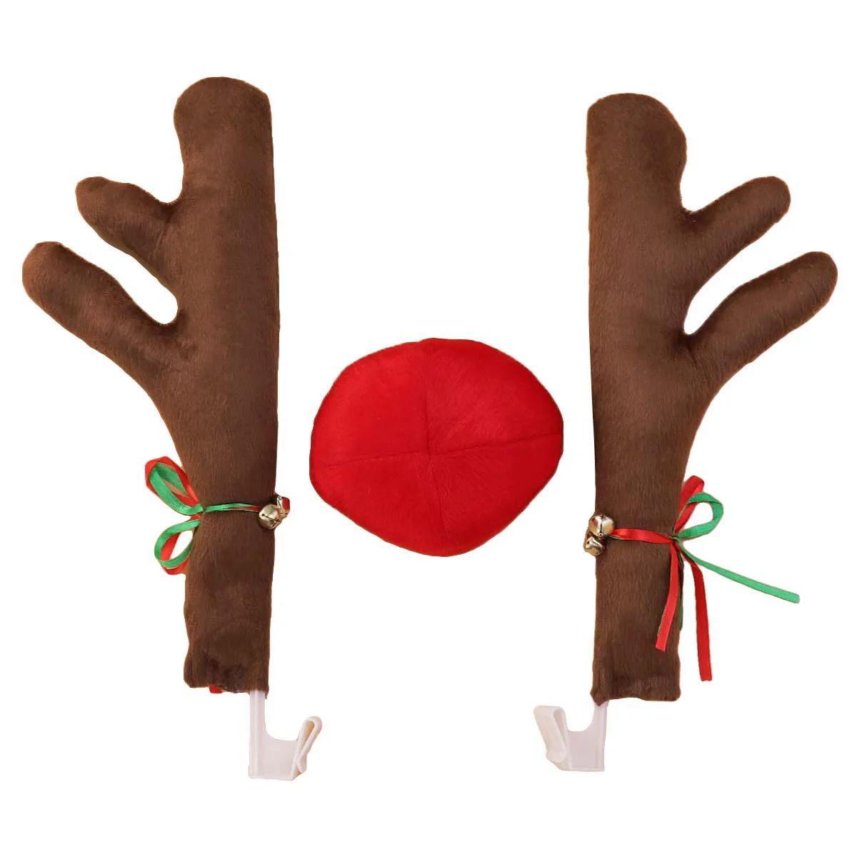 

Car Antlers Christmas Nose Reindeerauto Costume Decorations Accessory Vehicle Withwindow Roofred Holiday Accessories Deersedan