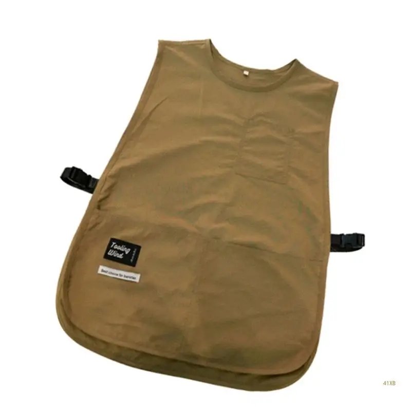 41XB Новый однотонный нейлоновый водонепроницаемый рабочий фартук типа жилета