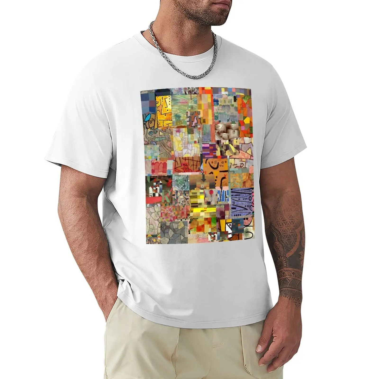 Футболка Paul Klee тяжелые спортивные поклонники мужские белые футболки