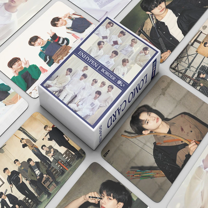 

55PCS / KPOP ENHYPEN LOMO Cards New album border enhypen PHOTOCARDS HD Photo Card new album Card Fans Gift