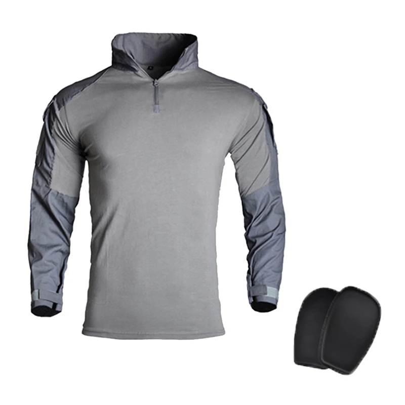 

HAN WILD Combat Shirt G3 Camping Long Sleeve Tactical Shirt Men Army Military Hiking Hunting Camouflage Uniform Frog Shirt 3XL