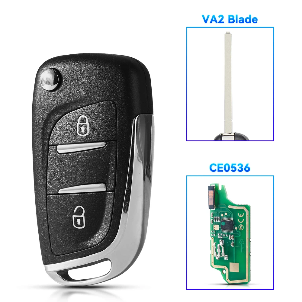 

Ключ дистанционного управления для Peugeot Partner 2/3 433 207 306 307 308 407 Citroen C2 C3