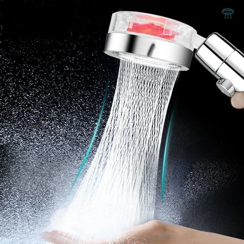 

Hot Shower Head Water Saving Flow 360 Degrees Rotating with Small Fan ABS Rain High Pressure Spray Nozzle Bathroom Accessories