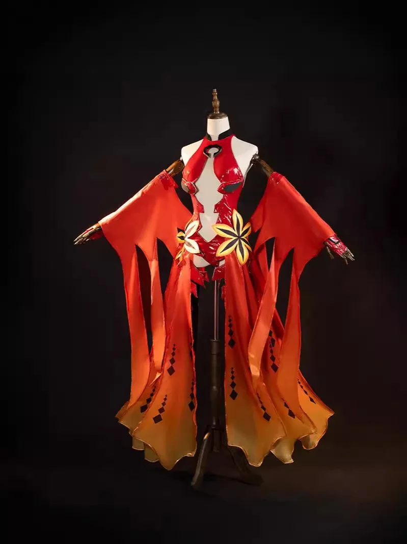 Yuzuriha Inori Косплей Костюм Guilty Crown Egoist Золотая рыбка Красные сексуальные комбинезоны