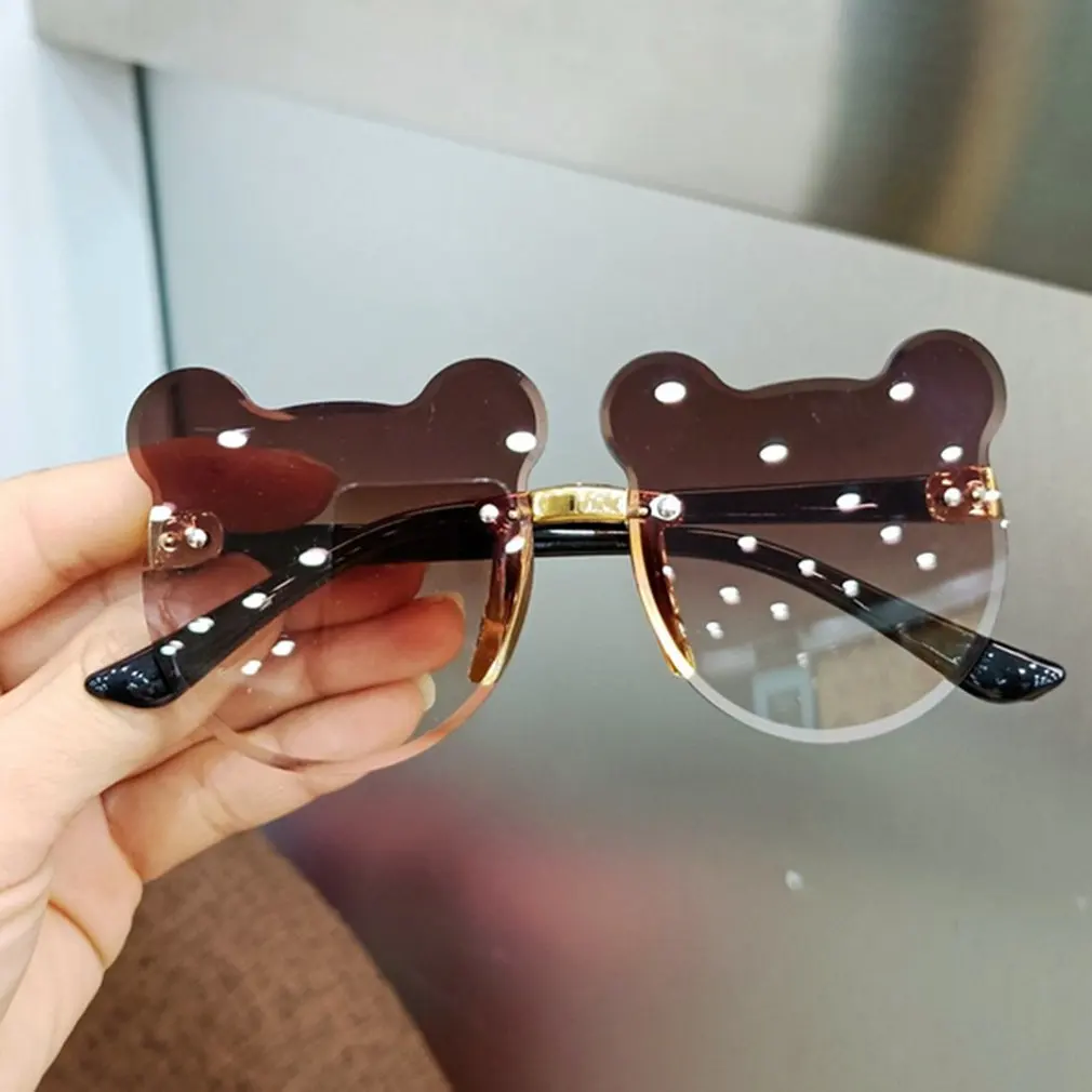 

Children's Sunglasses Fashion Baby Sunglasses Glasses Cartoon Girls Boys Cute Cartoon Bear Heart Shape Anti-glare Anti-radiation