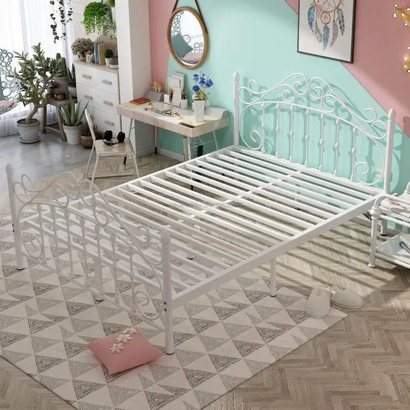 Железная кровать 120 × 200 см для спальни общежития простая современная