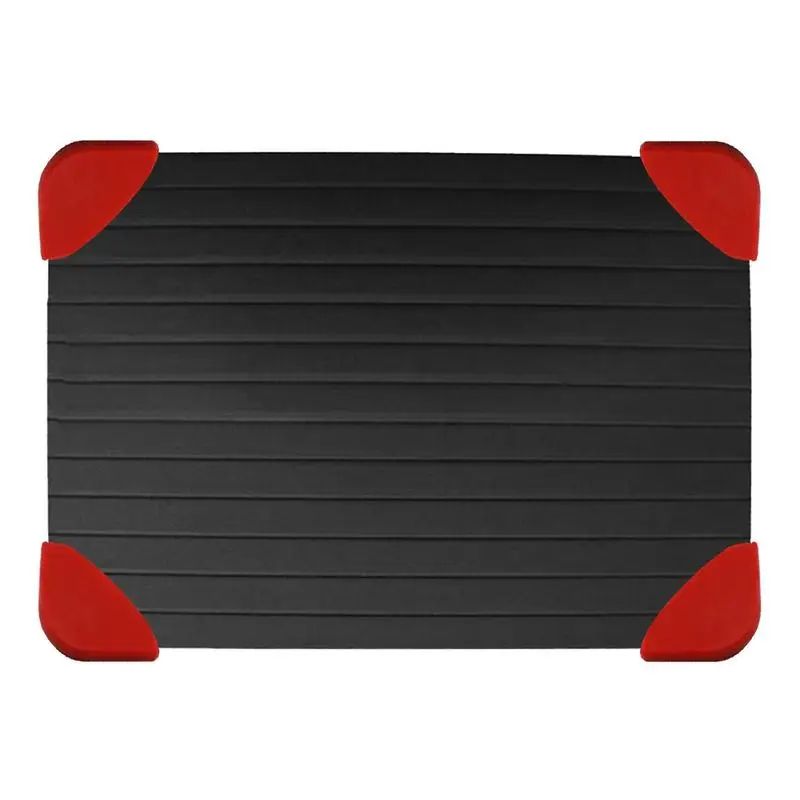 

Defrosting Tray Aluminum Defrosting Tray For Frozen Meat Food Tray Aluminium Plate With 4 Rubber Pads For Thawing Frozen Meats