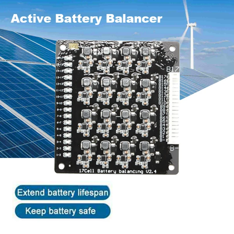 1.2A 17S Активный эквалайзер-балансир для литиевой батареи Lifepo4 Li-Ion BMS Transfer Energy