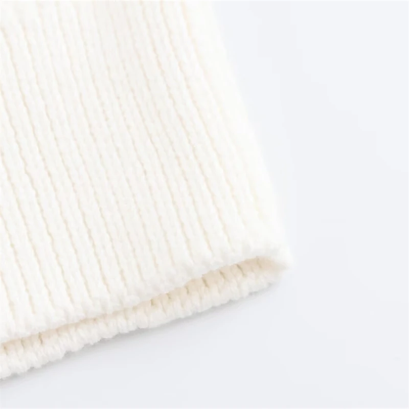 Новинка 2024 женский белый вязаный свитер KEYANKETIAN осень/зима простой стиль