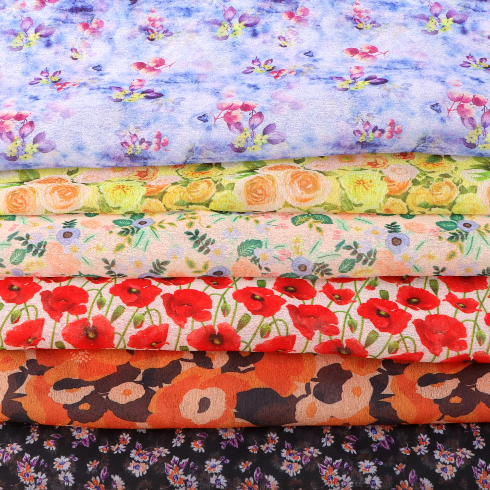 Цветочная органза 50*140 см шифоновая пряжа Кружевная Сетка марля тюль ткань