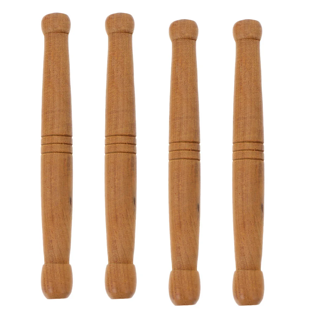 

4 Wooden Rods Handheld Tool Points Sticks for, Neck, Back, Legs, ( Random Style )