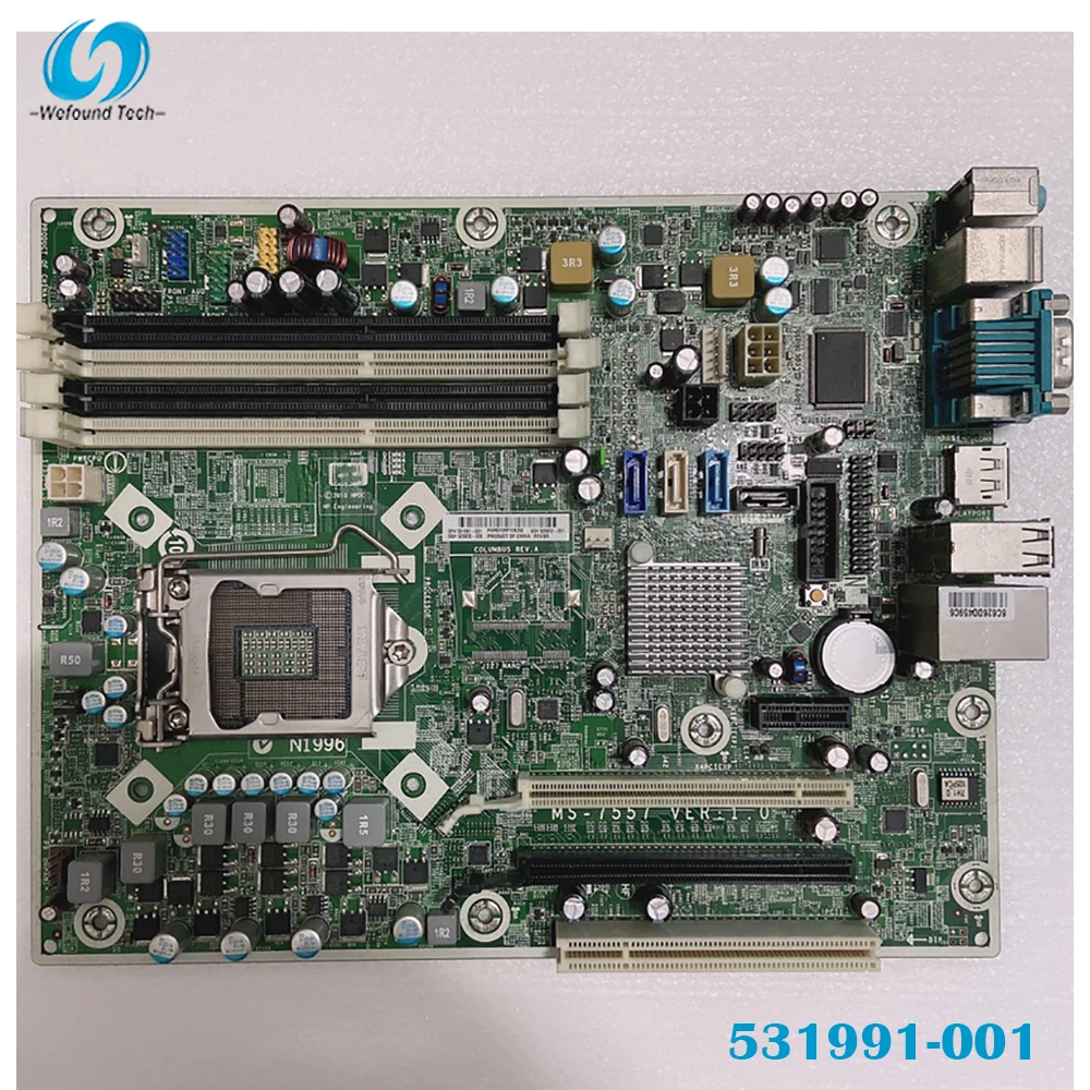 

100% рабочая материнская плата для HP 8100 SFF 531991-001 505802-001 MS-7557 полностью протестирована