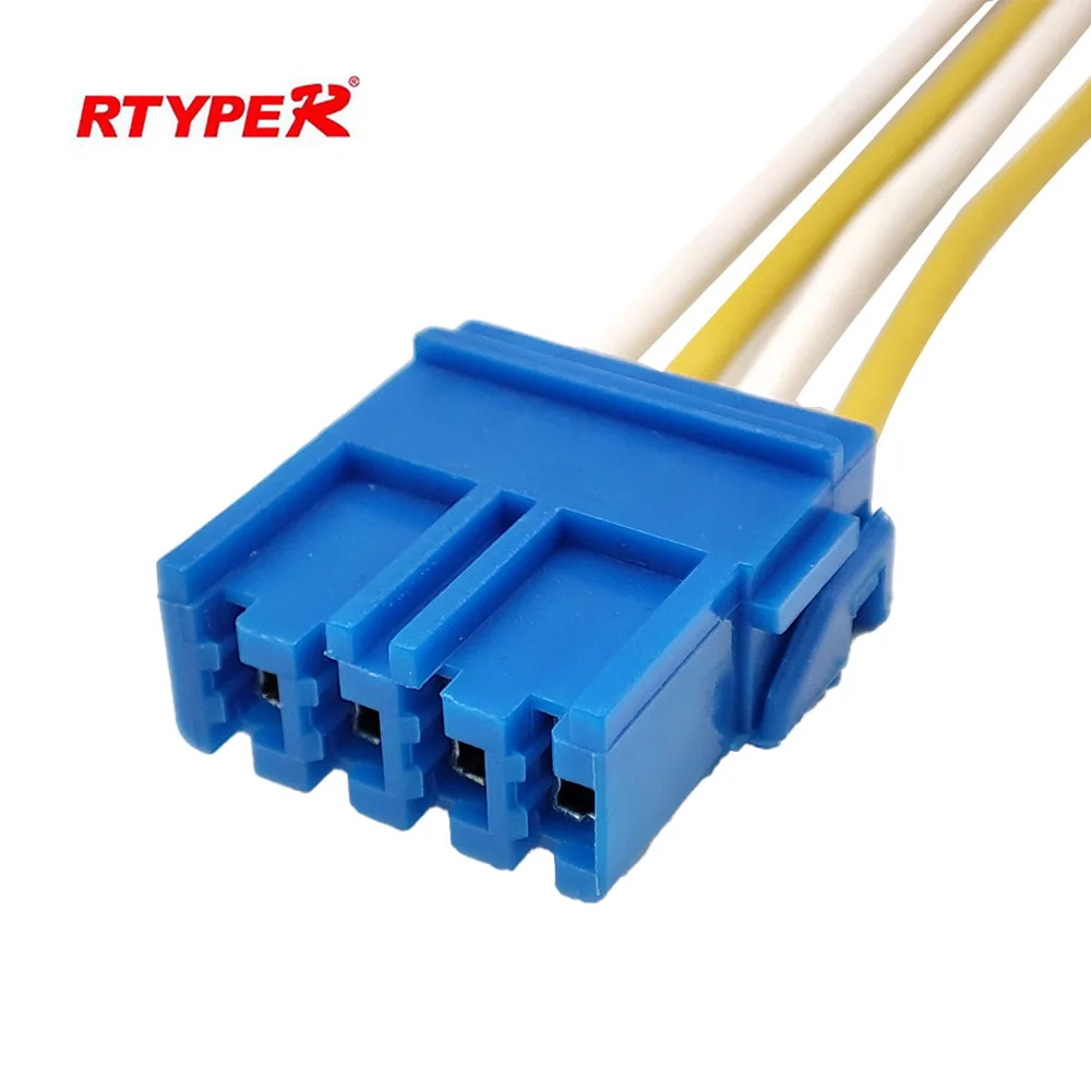 

1 Set 4 Pin Auto Parts Wiring Connector Blue Waterproof Cable Plug