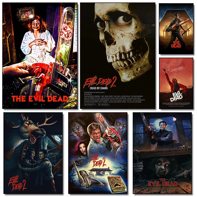 Классический винтажный постер из фильма ужасы абстрактный картины на холсте