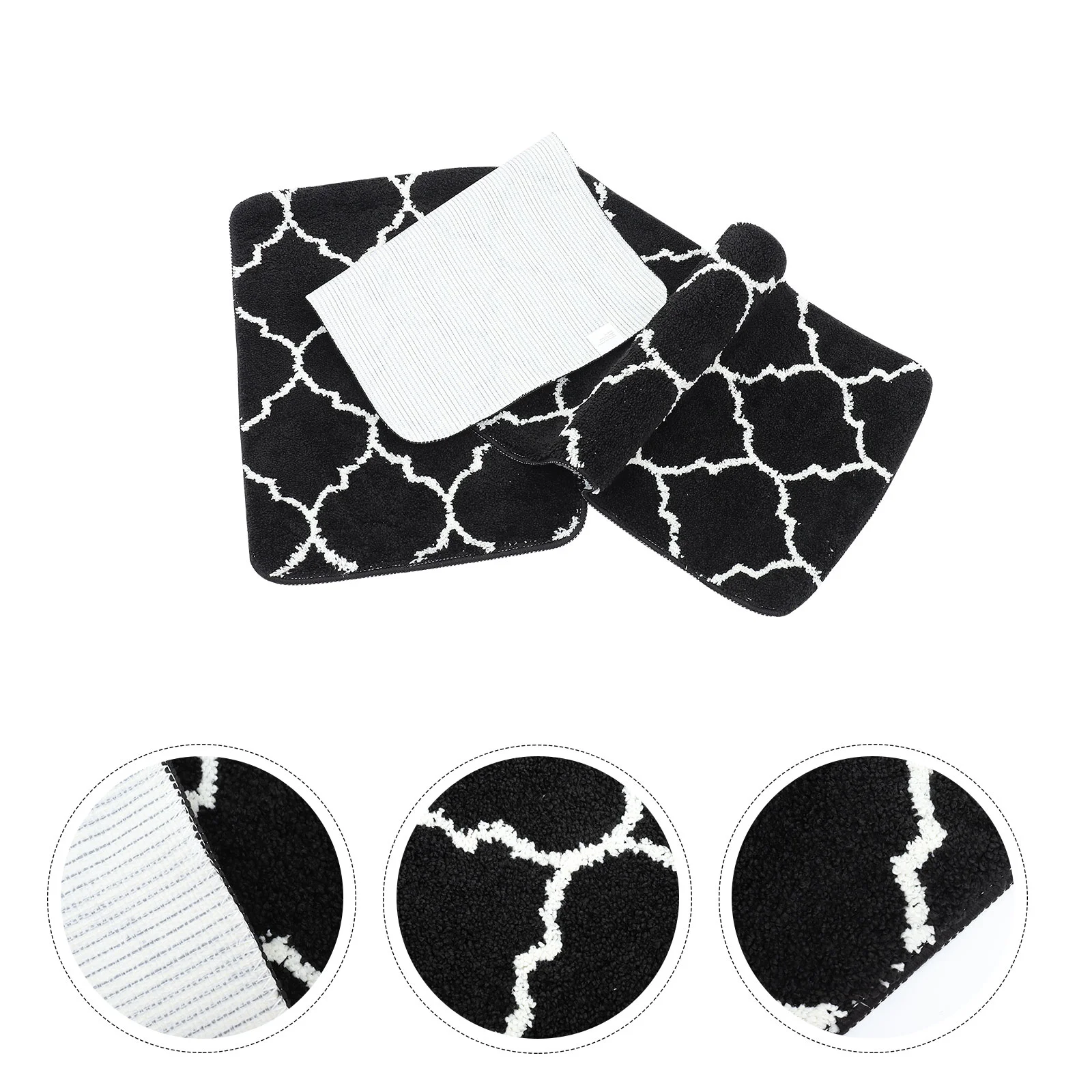 

2Pcs Supple Kitchen Mat Small Floor Rug Anti-skid Floor Mat Supple Ground Mat Floor Cushion