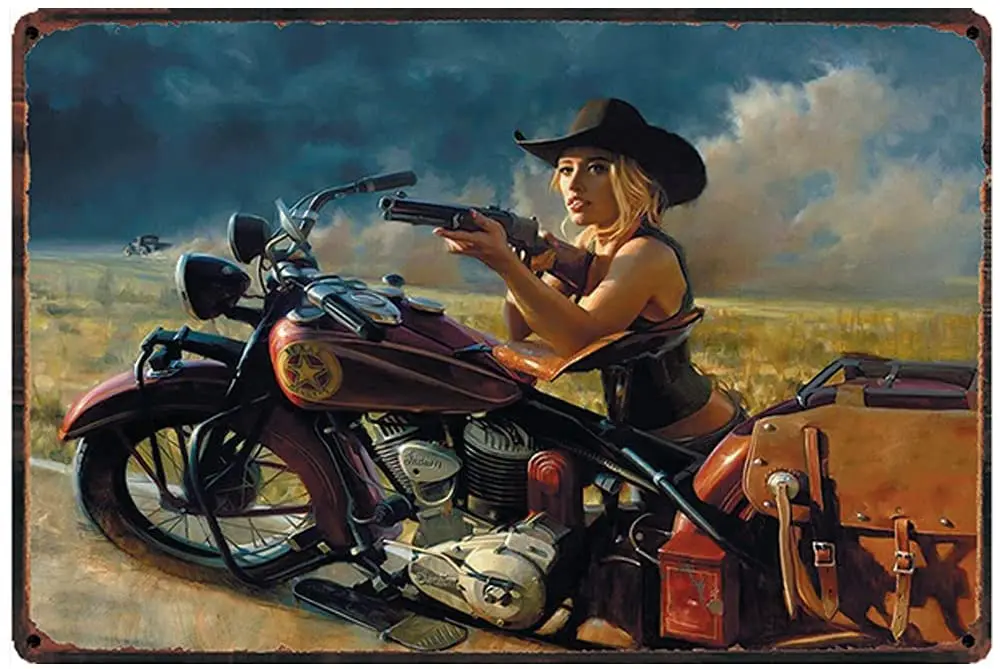 Оригинальный ретро дизайн красота путешествия с дробовиком оловянные