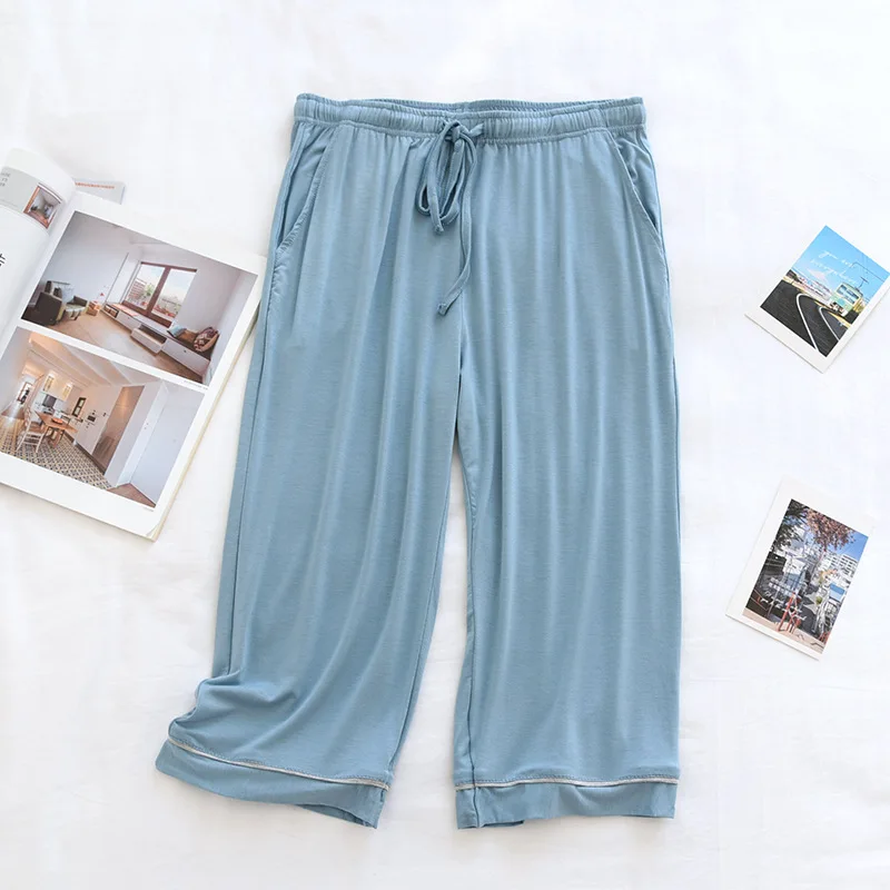 Modal Thin Ladies Pajama Pants Sleeping Trousers Women Calf-length Sleep Bottoms Lounge Wear Female Sleep Pants Spring Summer