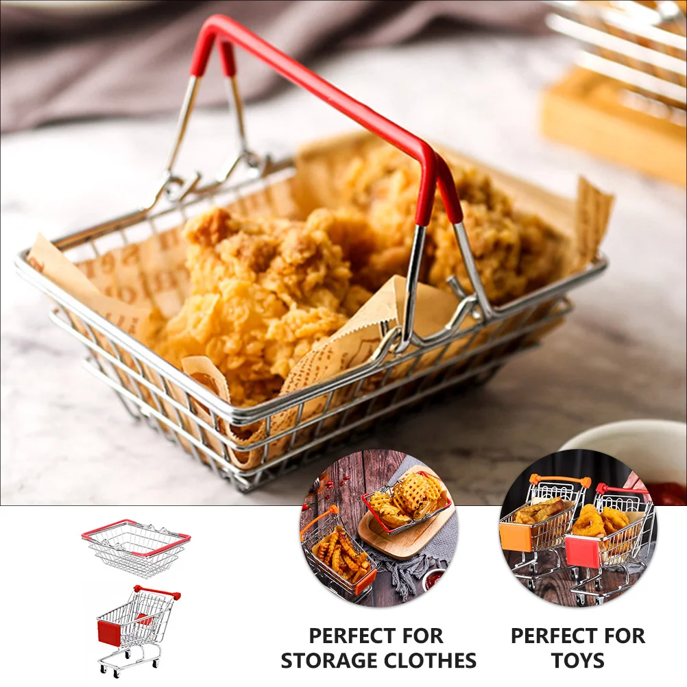 Корзина для еды из кованого железа универсальная детская игрушка ролевых игр