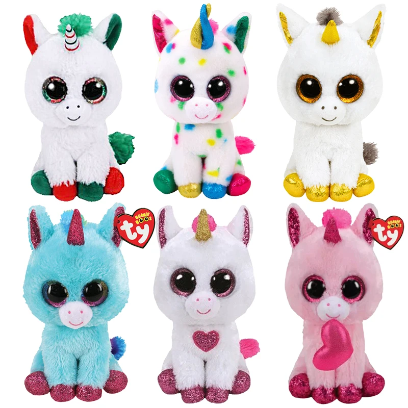 

15CM Ty Beanie Big Eyes Kawaii Unicorn Cute Soft Plush Toy Plush Animal Doll Children's Toys Children's Gift