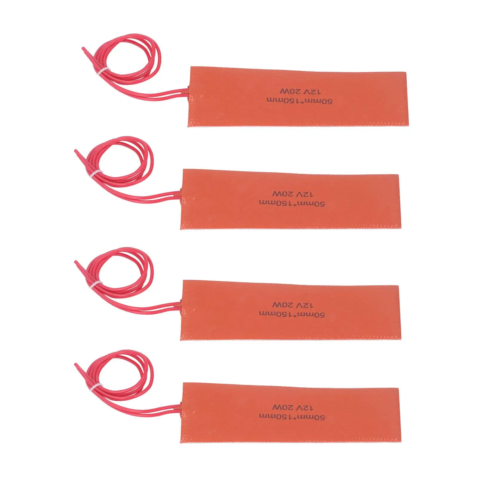 4 шт. гибкая силиконовая грелка 20 Вт 12 В резиновый коврик нагревательное одеяло