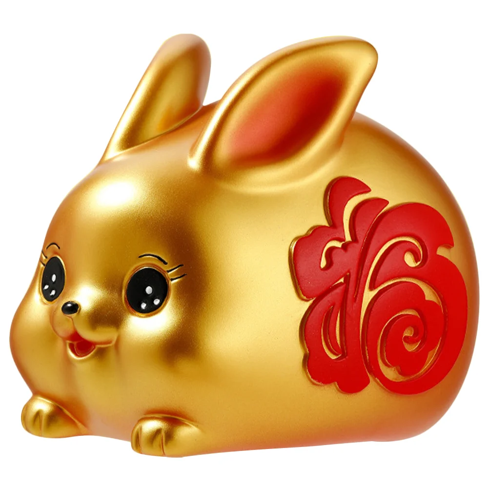 

Bank Piggy Rabbit Bunnymoney Figurine Jar Bunting Flag England Chinesekids Savingdecorgift Mascot Novelty Lucky Statue Brass